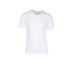 BSM Erkek Beyaz Supima Pamuk Yumuşak Rahat Yüksek Kalite V Yaka T-shirt
