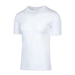 BSM Erkek Modal Pamuk Sıfır Yaka Kısa Kol T-shirt Fanila Atlet (XL, Beyaz)
