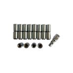 BSR Lastik Market Allen Başlı Bijon Somunu M14x1.5 Diş 32mm Krom Kaplama, 20 Adet + sökme adaptörü