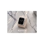 Bşr Perakende Apple Watch Serisi 44mm Uyumlu Taşlı Gümüş Kasa Koruyucu Kılıf 360 Tam Koruma