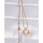 Bsre Gold Renk Ay Yıldız Unisex Kolye (316L Çelik)