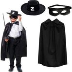 Bsre Zorro Pelerin Şapkası ve Maske Seti Çocuk Boy