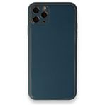 BSSM Coco Deri Silikon Kapak - Mavi iPhone 11 Pro Max Kılıf