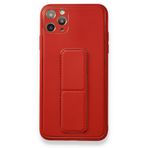BSSM Coco Deri Standlı Kapak - Kırmızı iPhone 11 Pro Max Kılıf