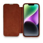 BSSM Dolpin Kapaklı - Kahverengi iPhone 13 Pro Kılıf