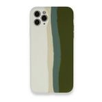 BSSM Ebruli Lansman Silikon - Beyaz Yeşil iPhone 11 Pro Kılıf