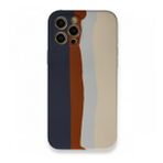 BSSM Ebruli Lansman Silikon - Lacivert Krem iPhone 12 Pro Max Kılıf