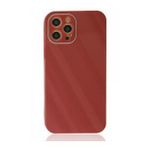 BSSM Glass Kapak - Bordo iPhone 12 Pro Kılıf