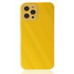 BSSM Glass Kapak - Sarı iPhone 12 Pro Kılıf