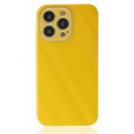 BSSM Glass Kapak - Sarı iPhone 13 Pro Kılıf