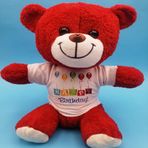 BSSM Happy Birthday Peluş Kırmızı Ayı