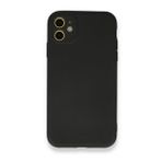 BSSM iPhone 11 Nano İçi Kadife Silikon Siyah Kılıf