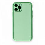 BSSM iPhone 11 Pro Coco Deri Silikon Kapak Açık Yeşil Kılıf