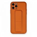 BSSM iPhone 11 Pro Coco Deri Standlı Kapak Turuncu Kılıf