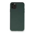 BSSM iPhone 11 Pro Max Nano İçi Kadife Silikon Koyu Yeşil Kılıf