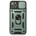 BSSM iPhone 11 Pro Max Pars Lens Yüzüklü Silikon Yeşil Kılıf