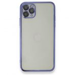 BSSM iPhone 11 Pro Max Razer Lensli Silikon Mor Kılıf