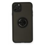 BSSM iPhone 11 Pro Montreal Yüzüklü Silikon Kapak Siyah Kılıf