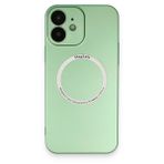 BSSM iPhone 12 Jack Magneticsafe Lens Silikon Yeşil Kılıf