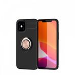 BSSM iPhone 12 Mini Range Yüzüklü Silikon Siyah Gold Kılıf