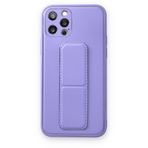 BSSM iPhone 12 Pro Coco Deri Standlı Kapak Koyu Lila Kılıf