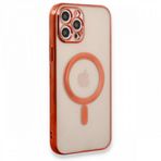 BSSM iPhone 12 Pro Magneticsafe Lazer Silikon Kırmızı Kılıf