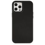 BSSM iPhone 12 Pro Max Asya Deri Silikon Siyah Kılıf