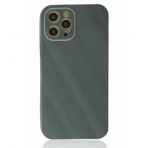 BSSM iPhone 12 Pro Max Glass Kapak Koyu Yeşil Kılıf