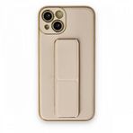 BSSM iPhone 13 Coco Deri Standlı Kapak Gold Kılıf