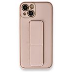 BSSM iPhone 13 Coco Deri Standlı Kapak Pembe Kılıf