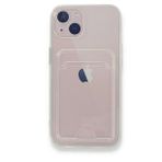 BSSM iPhone 13 Kart Şeffaf Silikon Şeffaf Kılıf