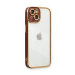 BSSM iPhone 13 Liva Lens Silikon Bordo Kılıf