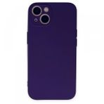 BSSM iPhone 13 Mini Nano İçi Kadife Silikon Mor Kılıf