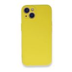 BSSM iPhone 13 Mini Nano İçi Kadife Silikon Sarı Kılıf