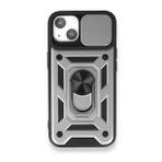 BSSM iPhone 13 Pars Lens Yüzüklü Silikon Gümüş Renkli Kılıf