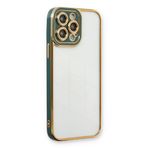 BSSM iPhone 13 Pro Max Liva Lens Silikon Yeşil Kılıf