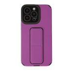 BSSM iPhone 13 Pro Max Mega Standlı Silikon Mor Renkli Kılıf