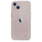 BSSM iPhone 14 Kart Şeffaf Silikon Şeffaf Kılıf