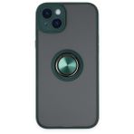 BSSM iPhone 14 Montreal Yüzüklü Silikon Kapak Yeşil Kılıf