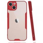 BSSM iPhone 14 Plus Platin Silikon Kırmızı Kılıf