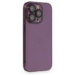 BSSM iPhone 14 Pro Armada Lensli Kapak Mor Kılıf
