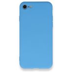 BSSM iPhone 7 Nano İçi Kadife Silikon Mavi Kılıf