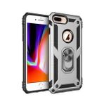 BSSM iPhone 7 Plus Sofya Yüzüklü Silikon Kapak Gümüş Kılıf