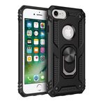 BSSM iPhone 7 Sofya Yüzüklü Silikon Kapak Siyah Kılıf