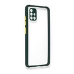 BSSM Koyu Yeşil Samsung Galaxy A71 Miami Şeffaf Silikon Kılıf