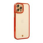 BSSM Liva Lens Silikon - Kırmızı iPhone 12 Pro Kılıf