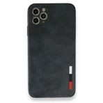 BSSM Loop Deri Silikon - Lacivert iPhone 11 Pro Max Kılıf