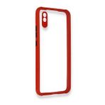 BSSM Miami Şeffaf Silikon - Kırmızı Xiaomi Redmi 9A Kılıf