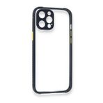 BSSM Miami Şeffaf Silikon - Lacivert iPhone 12 Pro Kılıf