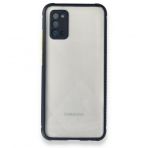 BSSM Miami Şeffaf Silikon - Lacivert Samsung Galaxy A02S Kılıf
